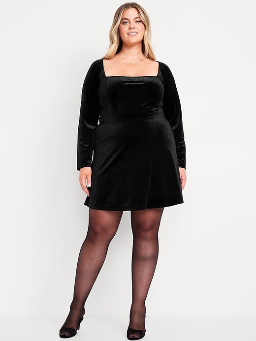 Image number 6 showing, Fit &amp; Flare Velvet Mini Dress