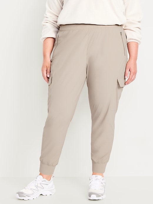 Image number 6 showing, High-Waisted SleekTech Cargo Joggers