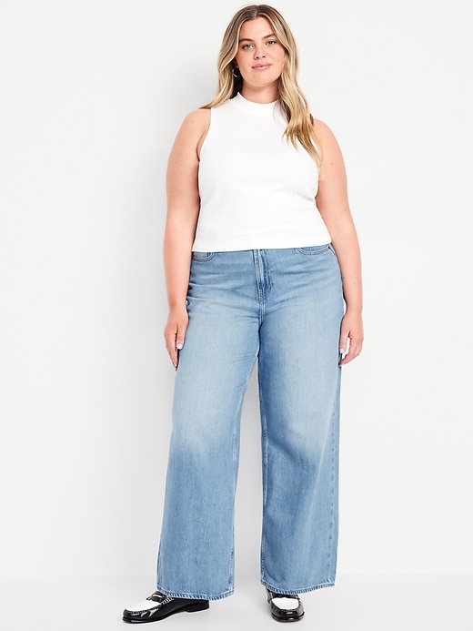 Image number 6 showing, High-Waisted Baggy Wide-Leg Jeans