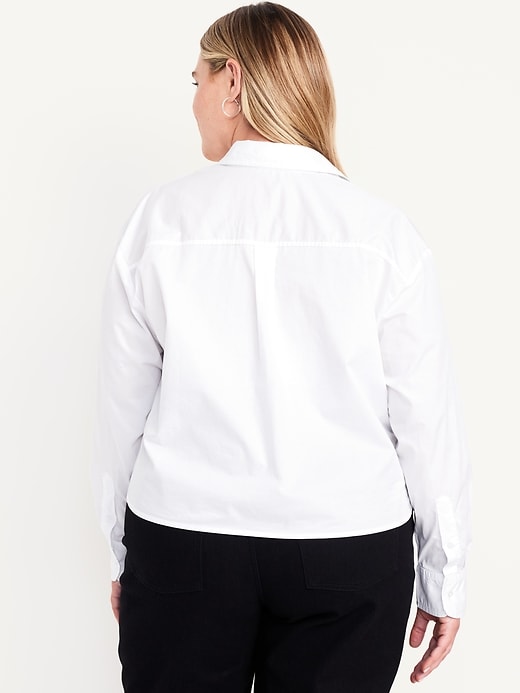 Image number 8 showing, Embellished Cropped Button-Down Shirt