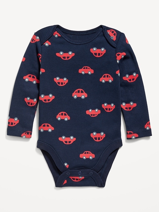 View large product image 1 of 1. Printed Long-Sleeve Bodysuit for Baby