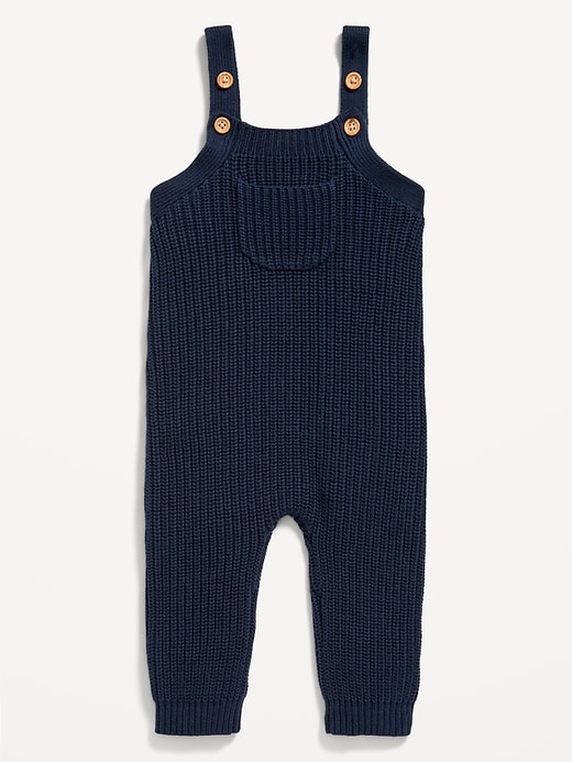 View large product image 1 of 1. Chunky Sweater-Knit Pocket Overalls for Baby