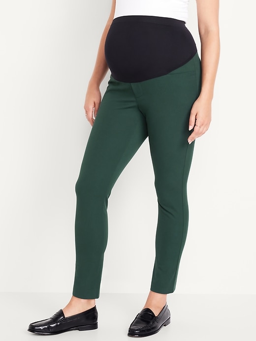 Image number 2 showing, Maternity Full-Panel Pixie Ankle Pants