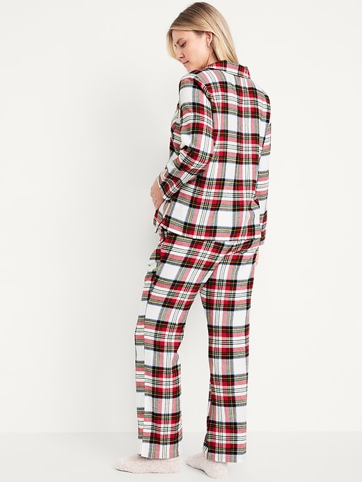 Image number 2 showing, Maternity Matching Flannel Pajama Set