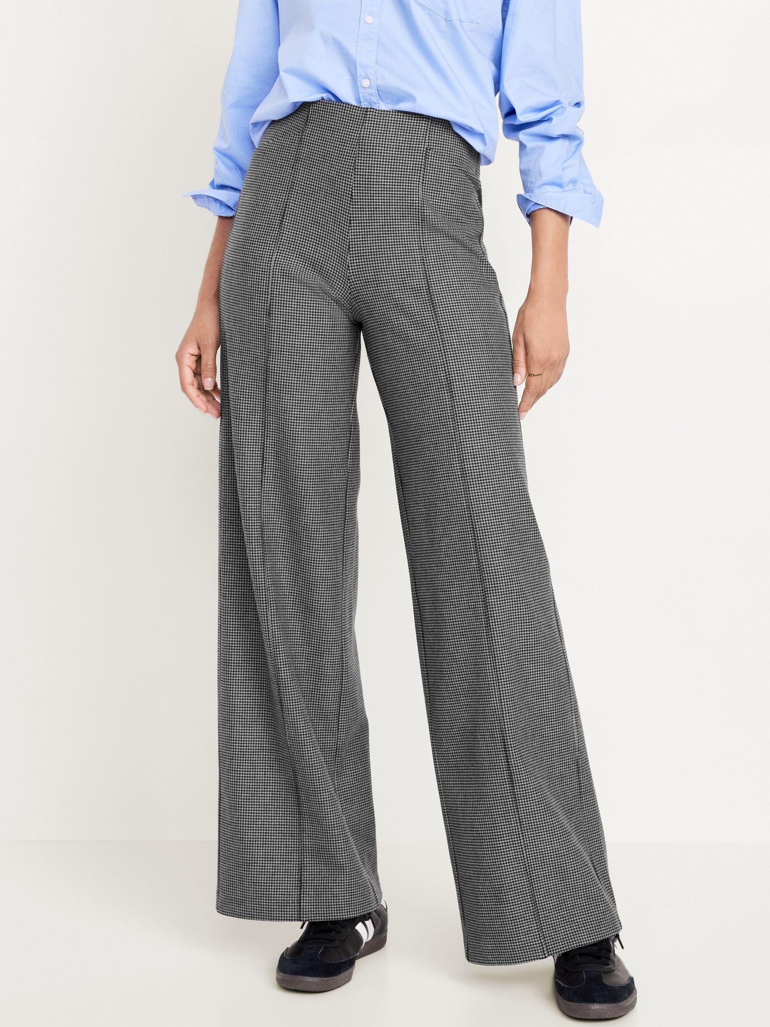 High-Waisted Pull-On Pixie Wide Leg Pants