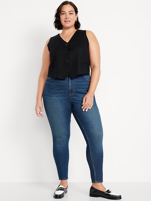 Image number 6 showing, Extra High-Waisted Rockstar 360° Stretch Super-Skinny Jeans