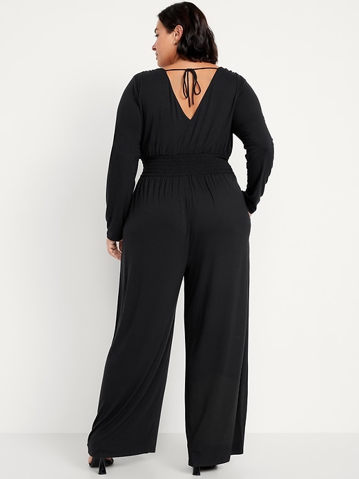 Image number 7 showing, Waist-Defined V-Neck Jumpsuit