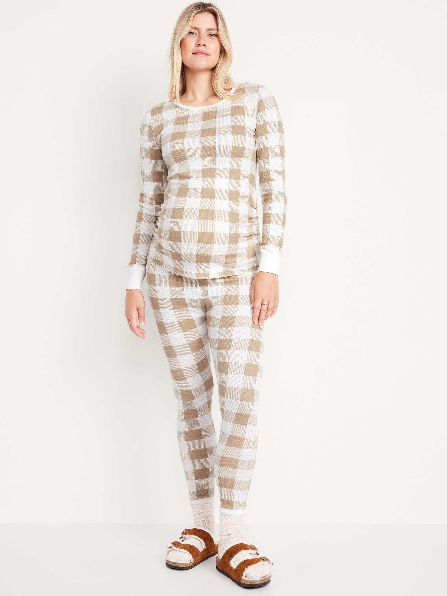 Maternity Waffle Pajama Set