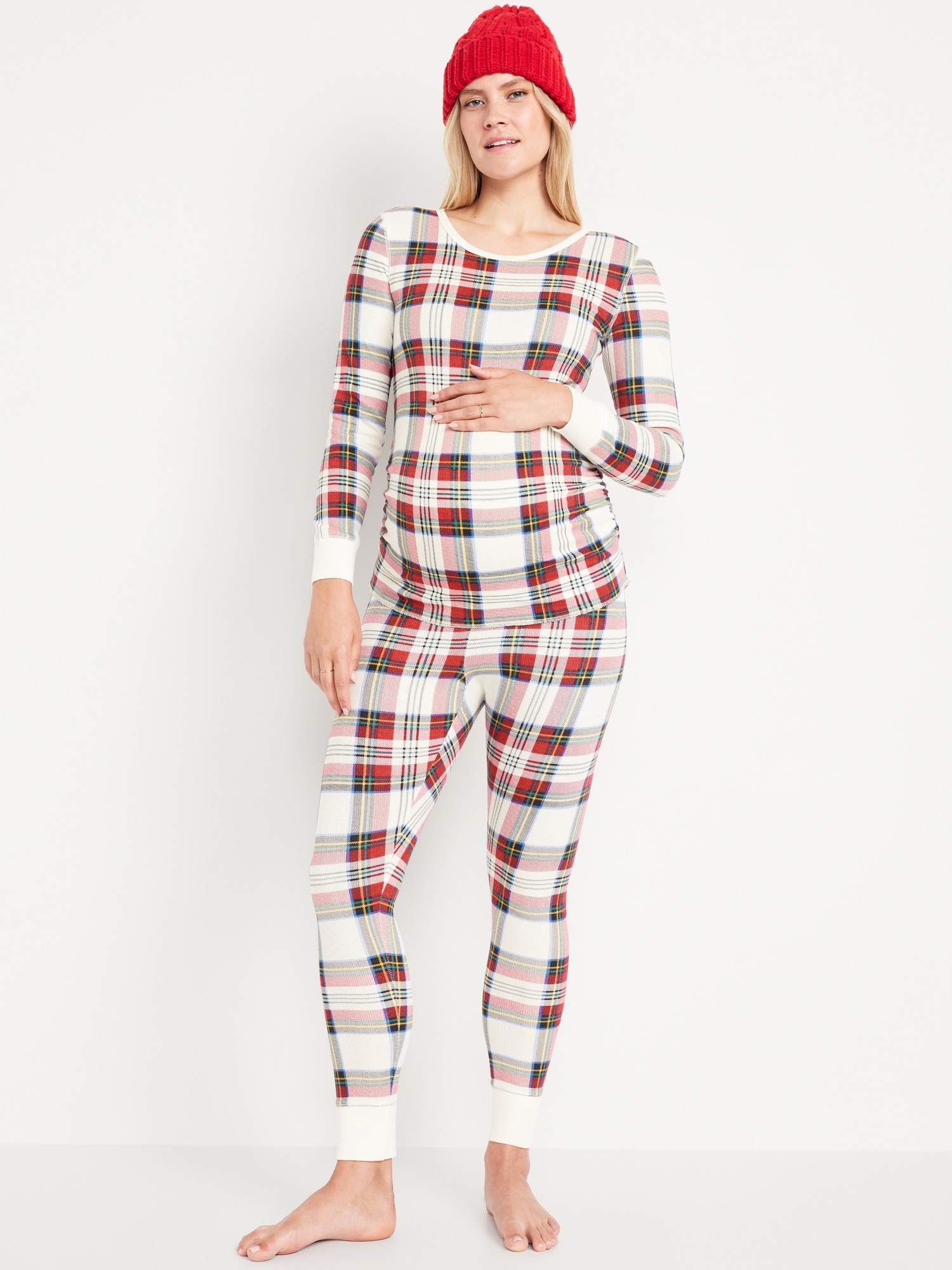 Maternity Waffle Pajama Set