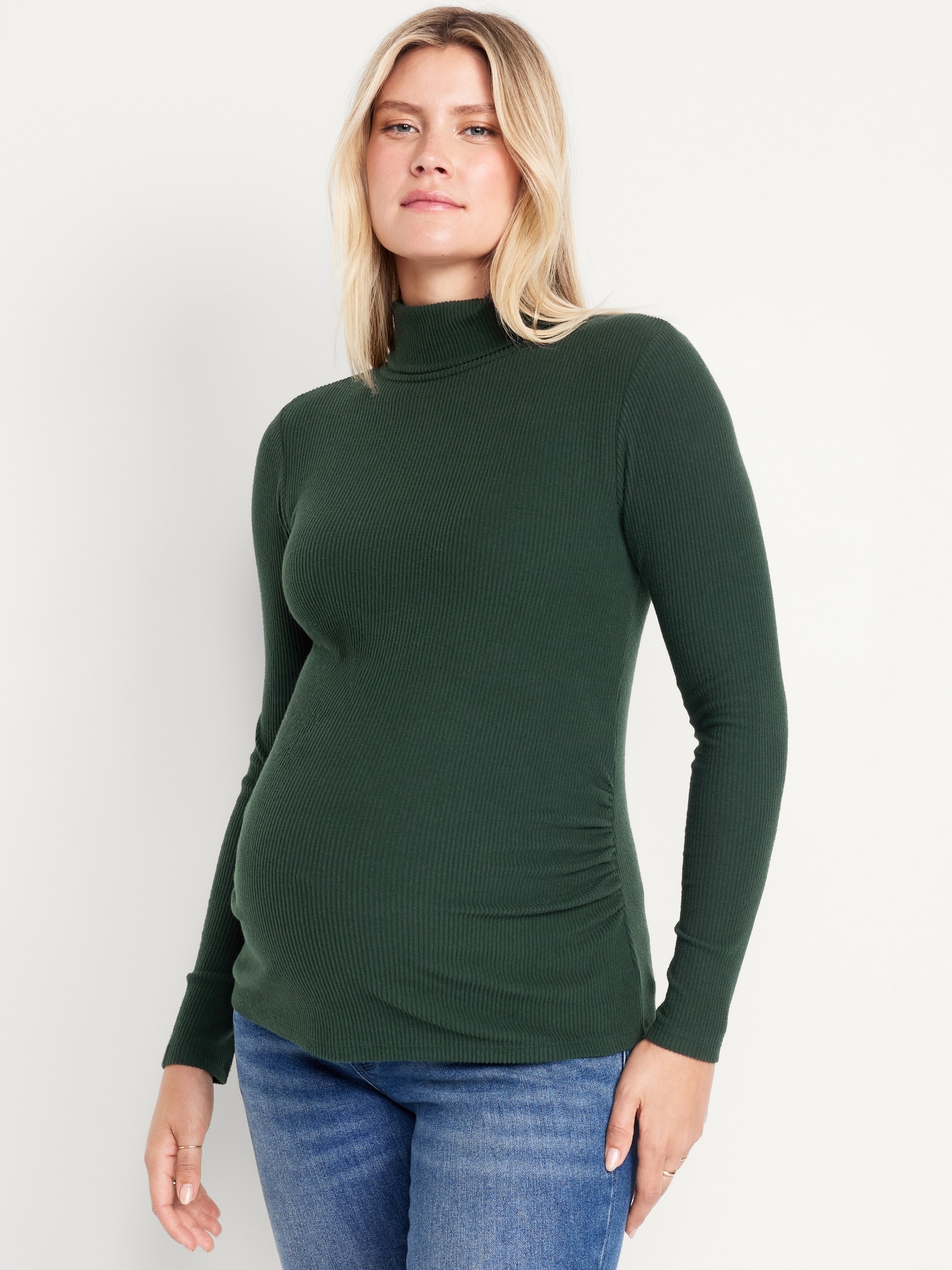 Maternity Ribbed Turtleneck