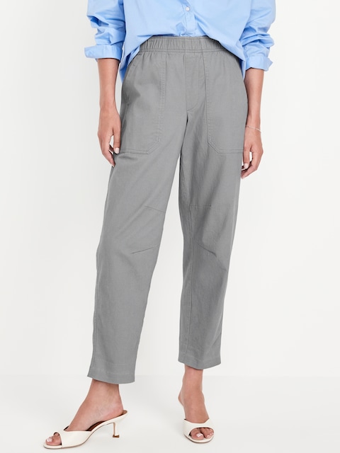 High-Waisted Pulla Utility Pants - Cinder Smoke