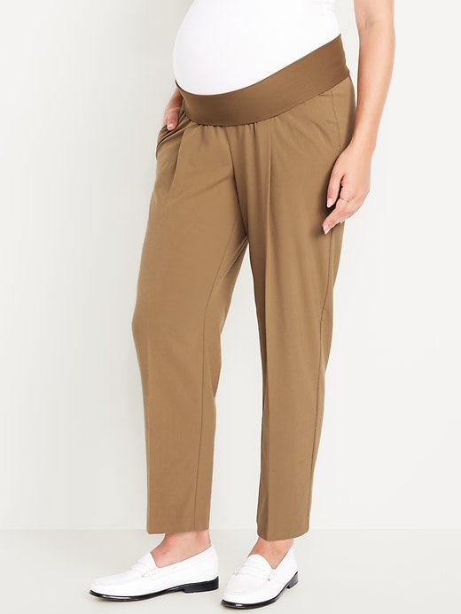 Image number 2 showing, Maternity Rollover-Waist Billie Trouser