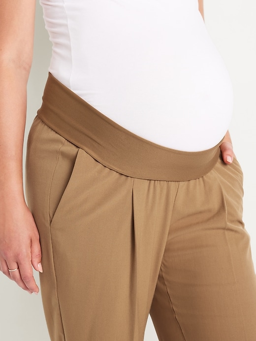 Image number 7 showing, Maternity Rollover-Waist Billie Trouser