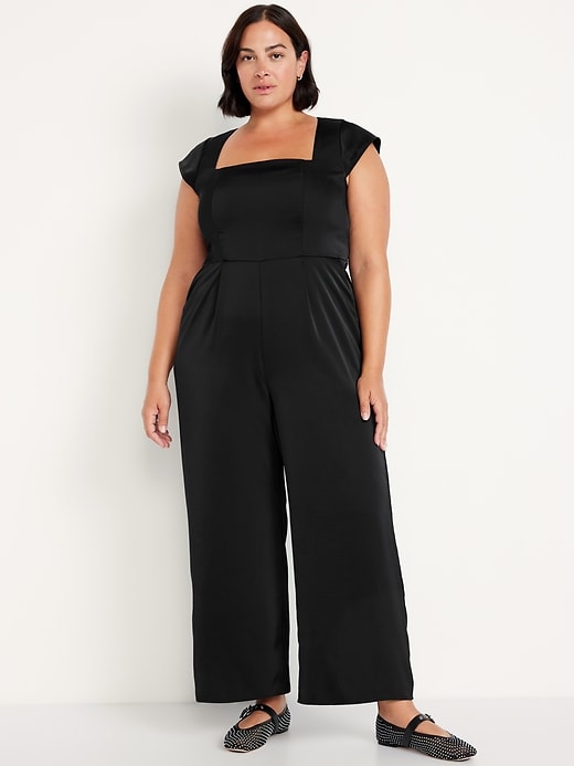 Image number 6 showing, Fit &amp; Flare Satin Jumpsuit