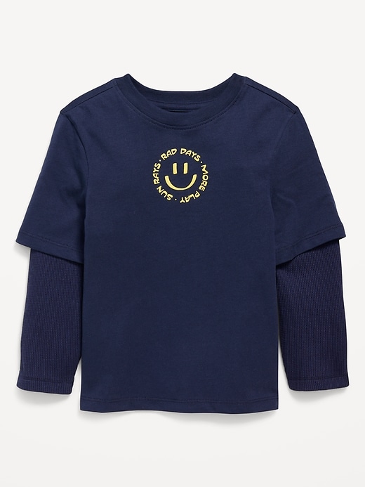 View large product image 1 of 2. Long-Sleeve Two-In-One T-Shirt for Toddler Boys