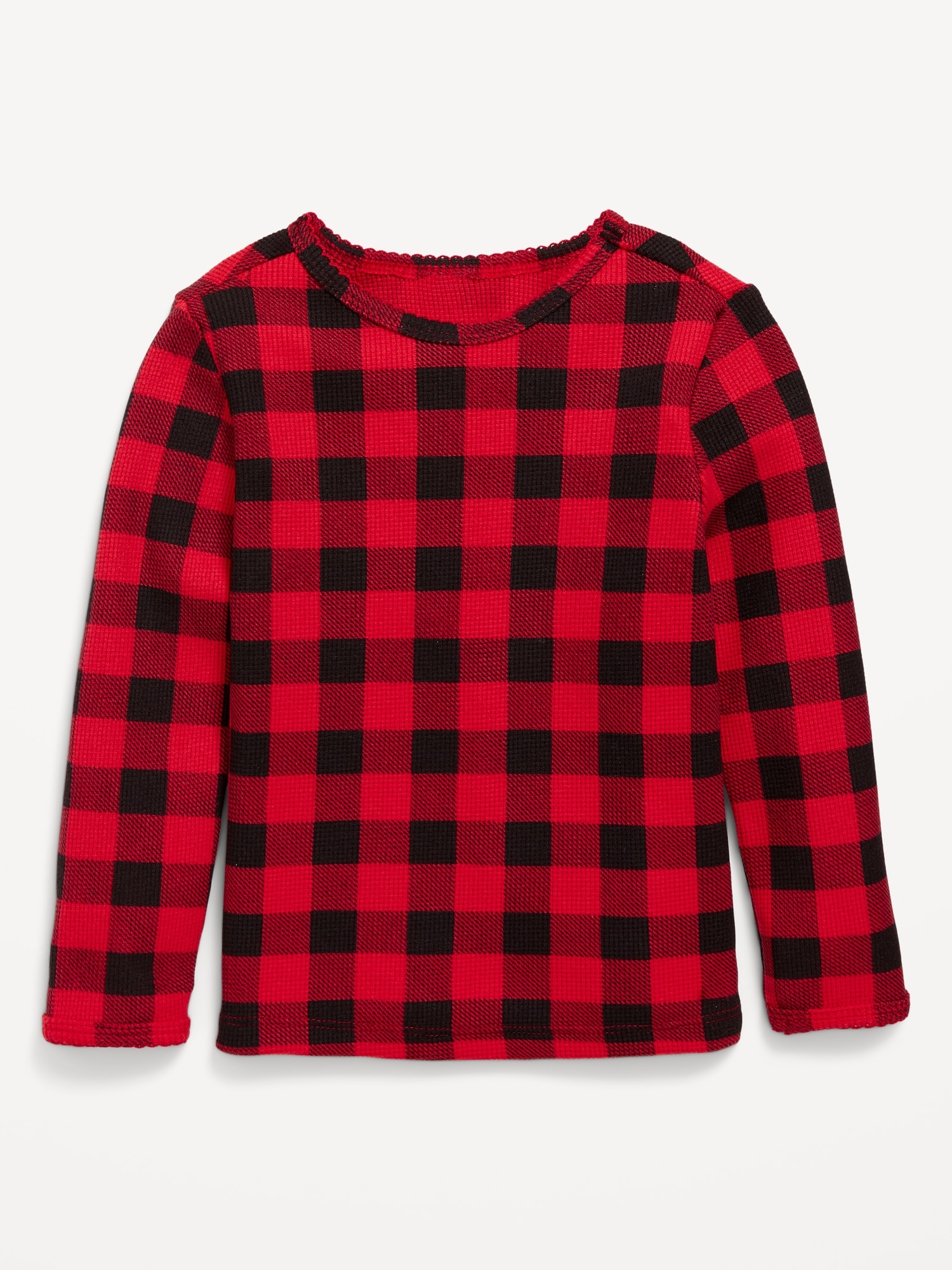 Printed Long-Sleeve Thermal-Knit T-Shirt for Toddler Girls