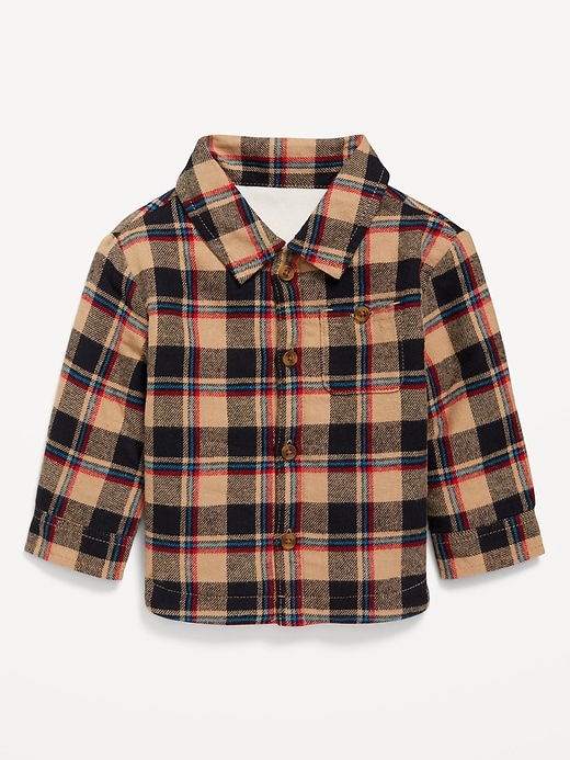 View large product image 1 of 2. Flannel Buttoned Utility Pocket Shacket for Baby