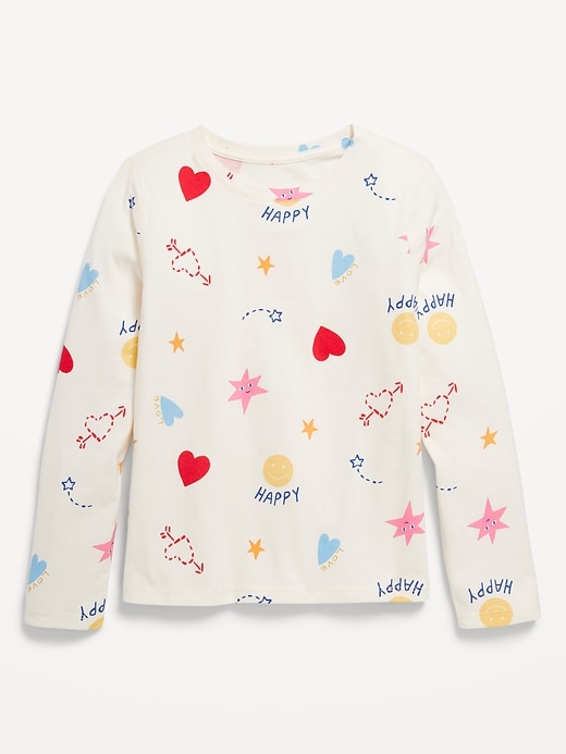 View large product image 1 of 1. Printed Softest Long-Sleeve T-Shirt for Girls