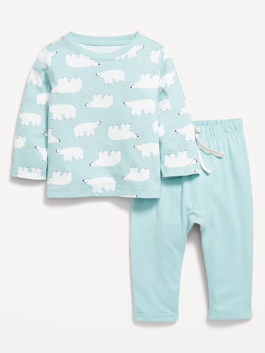 View large product image 2 of 3. Printed Long-Sleeve T-Shirt and Pants Set for Baby