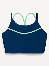 View large product image 3 of 5. PowerSoft Strappy Longline Sports Bra for Girls