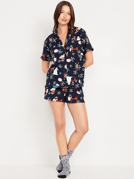 Image number 1 showing, Flannel Pajama Short Set