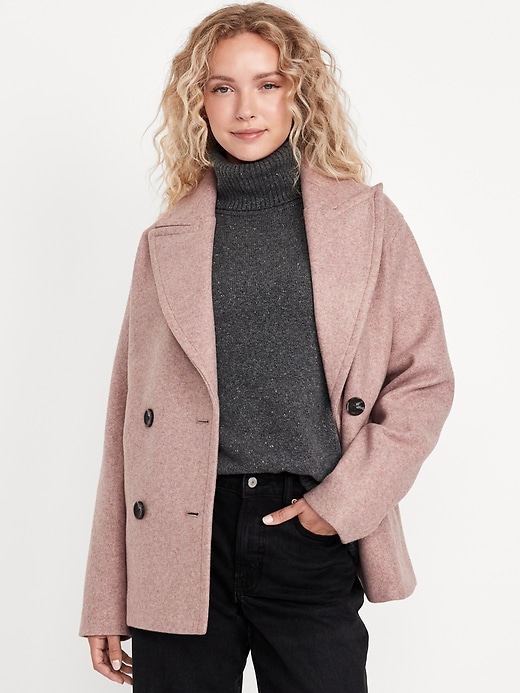 Oversized Double Breasted Pea Coat