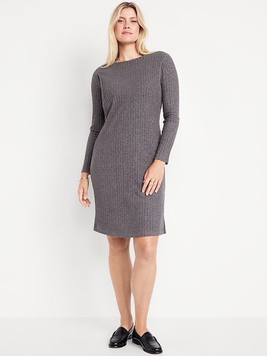 Image number 1 showing, Maternity Long Sleeve Nursing Dress