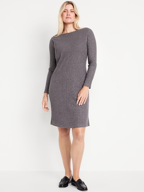 Maternity Long-Sleeve Nursing Dress