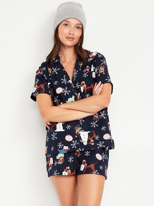 Image number 3 showing, Flannel Pajama Short Set