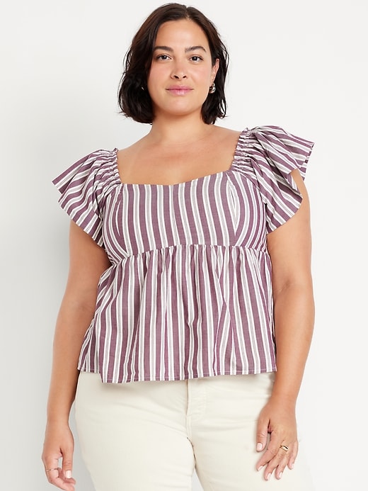 Image number 7 showing, Flutter-Sleeve Top