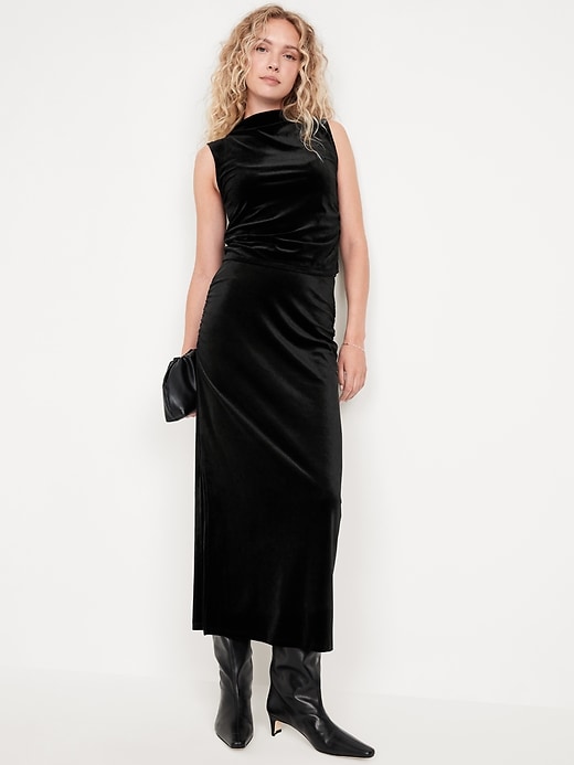 Image number 3 showing, Velvet Maxi Skirt