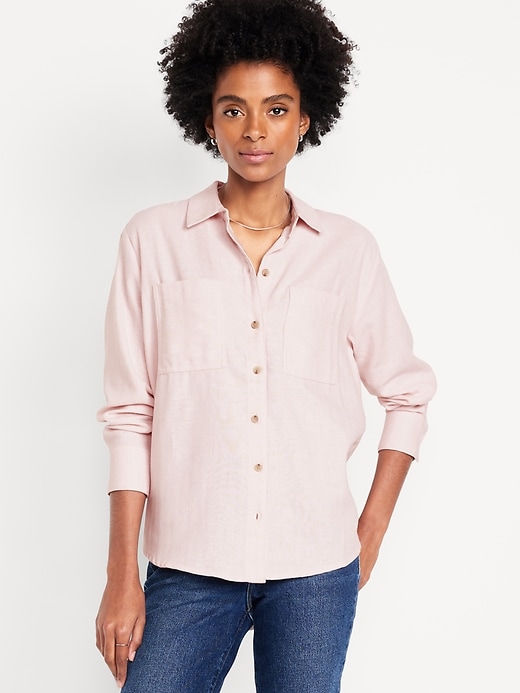 Image number 1 showing, Flannel Button-Down Boyfriend Tunic