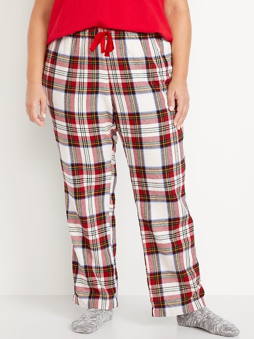 Image number 7 showing, Mid-Rise Flannel Pajama Pants for Women