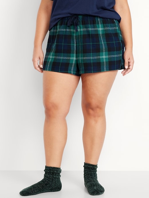 Image number 7 showing, Mid-Rise Flannel Pajama Short