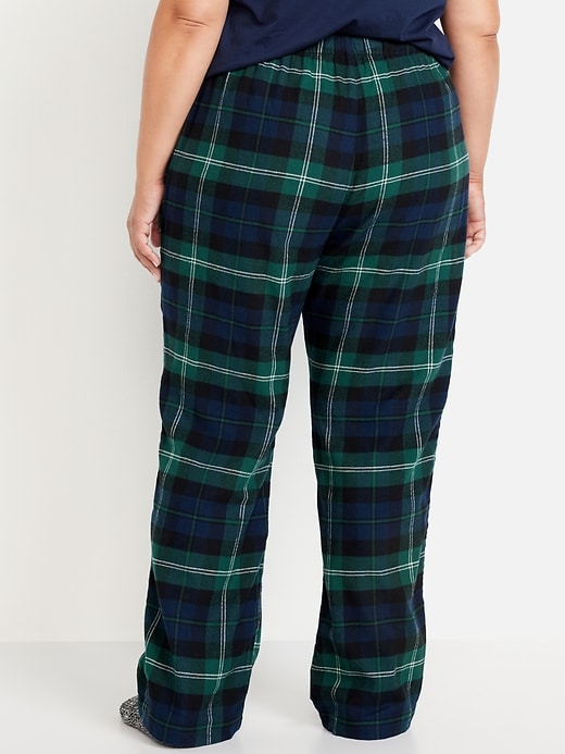 Image number 8 showing, Mid-Rise Flannel Pajama Pants for Women