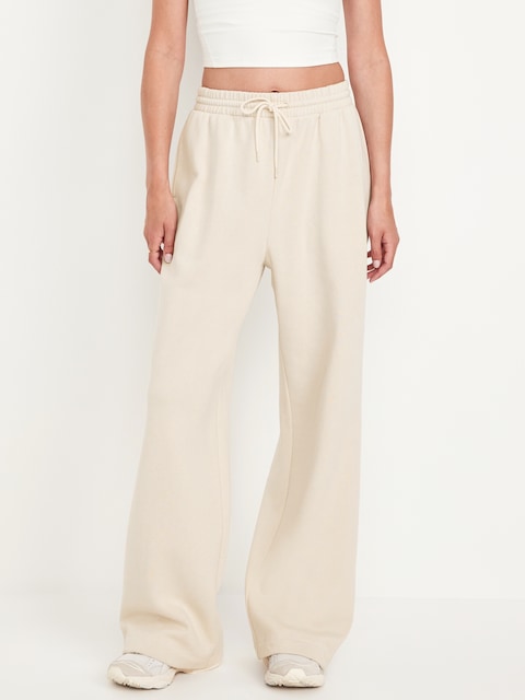 Extra High-Waisted SoComfy Wide-Leg Sweatpants - Wish Bone