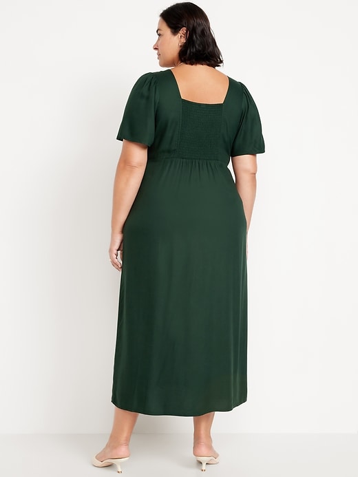 Image number 7 showing, Button-Down Crepe Midi Dress