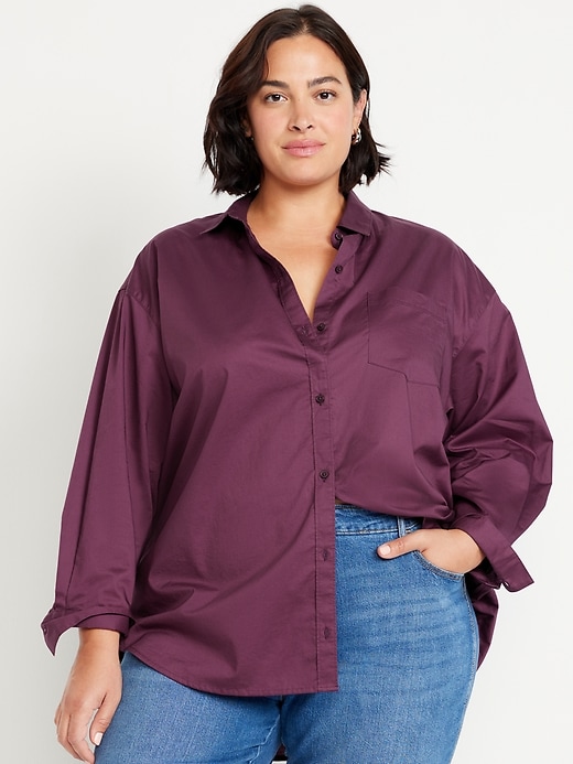 Image number 7 showing, Oversized Button-Down Boyfriend Shirt