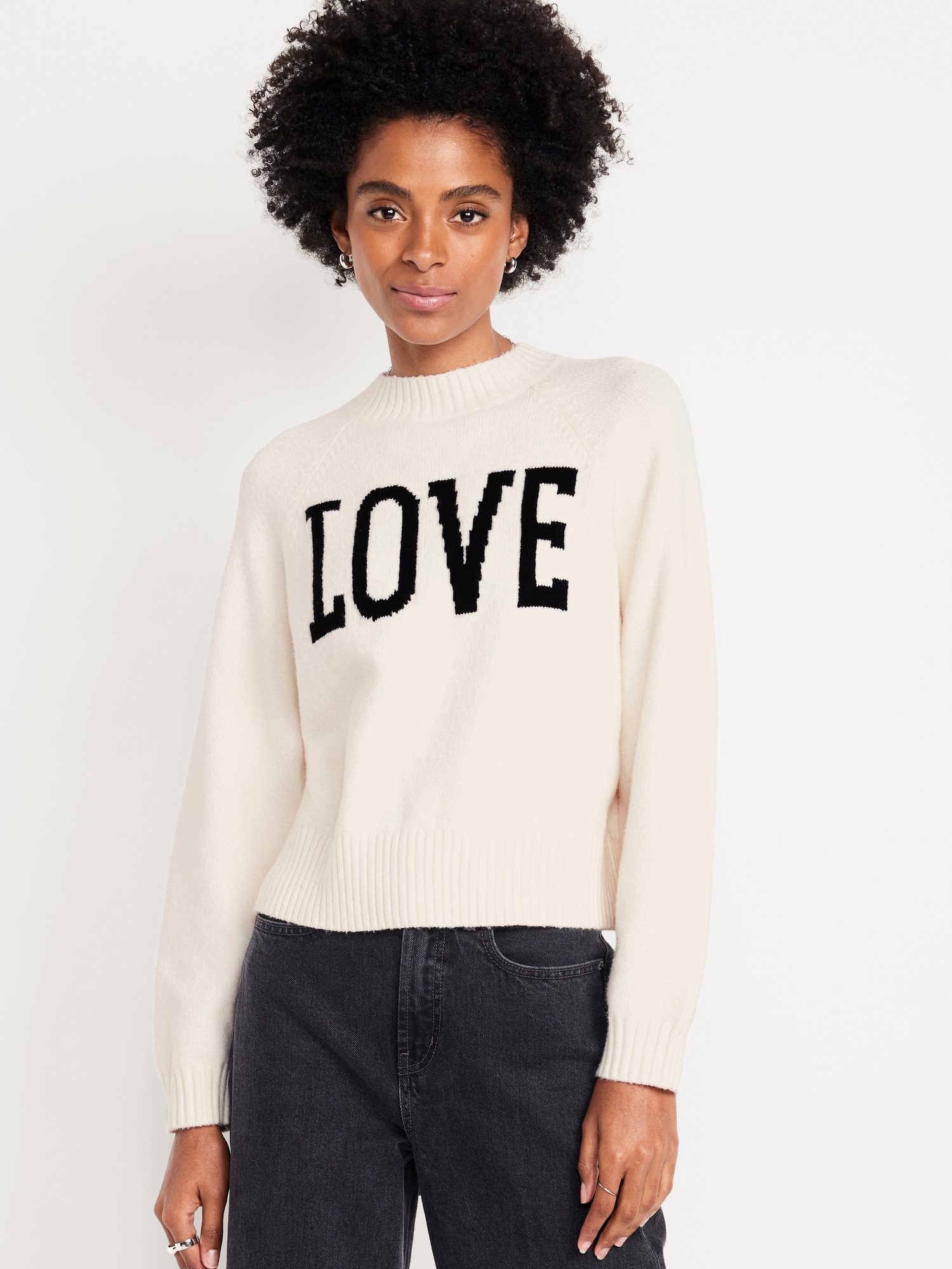 SoSoft Loose Graphic Sweater - Multi