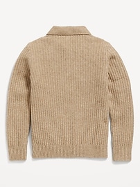 View large product image 3 of 3. SoSoft Long-Sleeve Polo Sweater for Boys