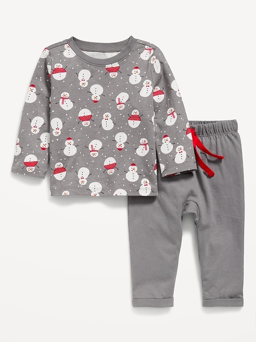 View large product image 1 of 3. Printed Long-Sleeve T-Shirt and Pants Set for Baby