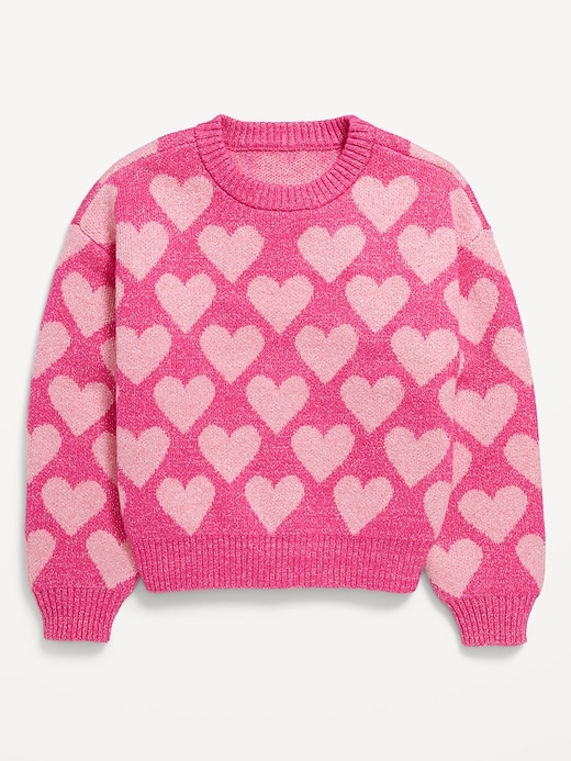 View large product image 2 of 4. SoSoft Printed Crew-Neck Sweater for Girls