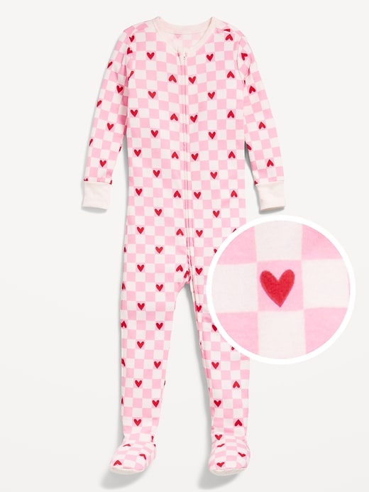 View large product image 1 of 2. Printed Snug-Fit Zip-Front Footed Pajama One-Piece for Toddler &amp; Baby