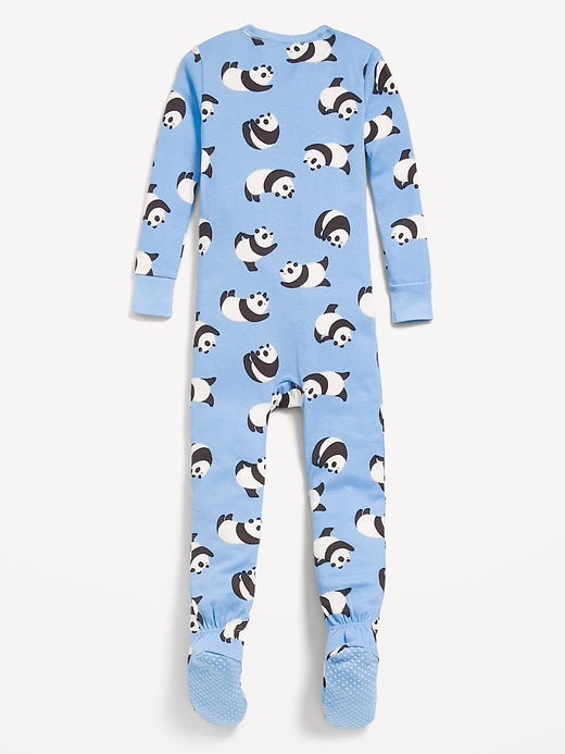 View large product image 2 of 2. Snug-Fit Zip-Front Footed Pajama One-Piece for Toddler &amp; Baby