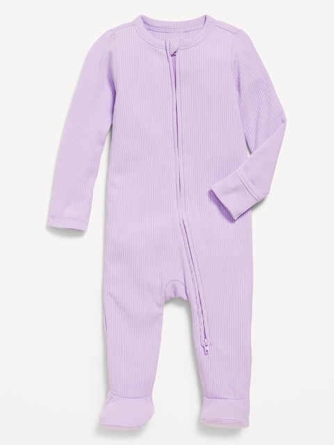 2-Way-Zip Sleep & Play Footed One-Piece for Baby - Lavender Aura