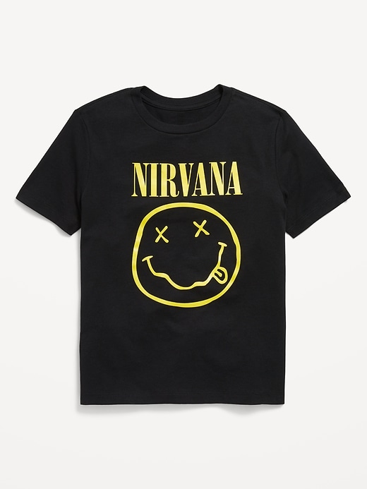 View large product image 1 of 2. Nirvana™ Gender-Neutral Graphic T-Shirt for Kids