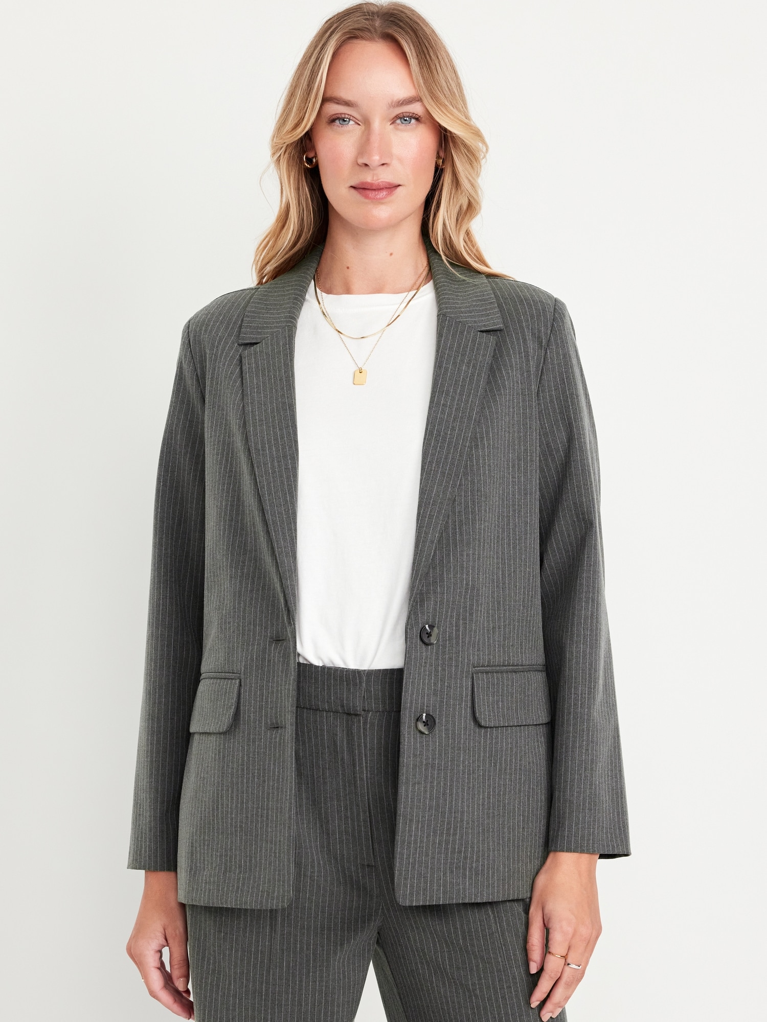 Relaxed Twill Blazer