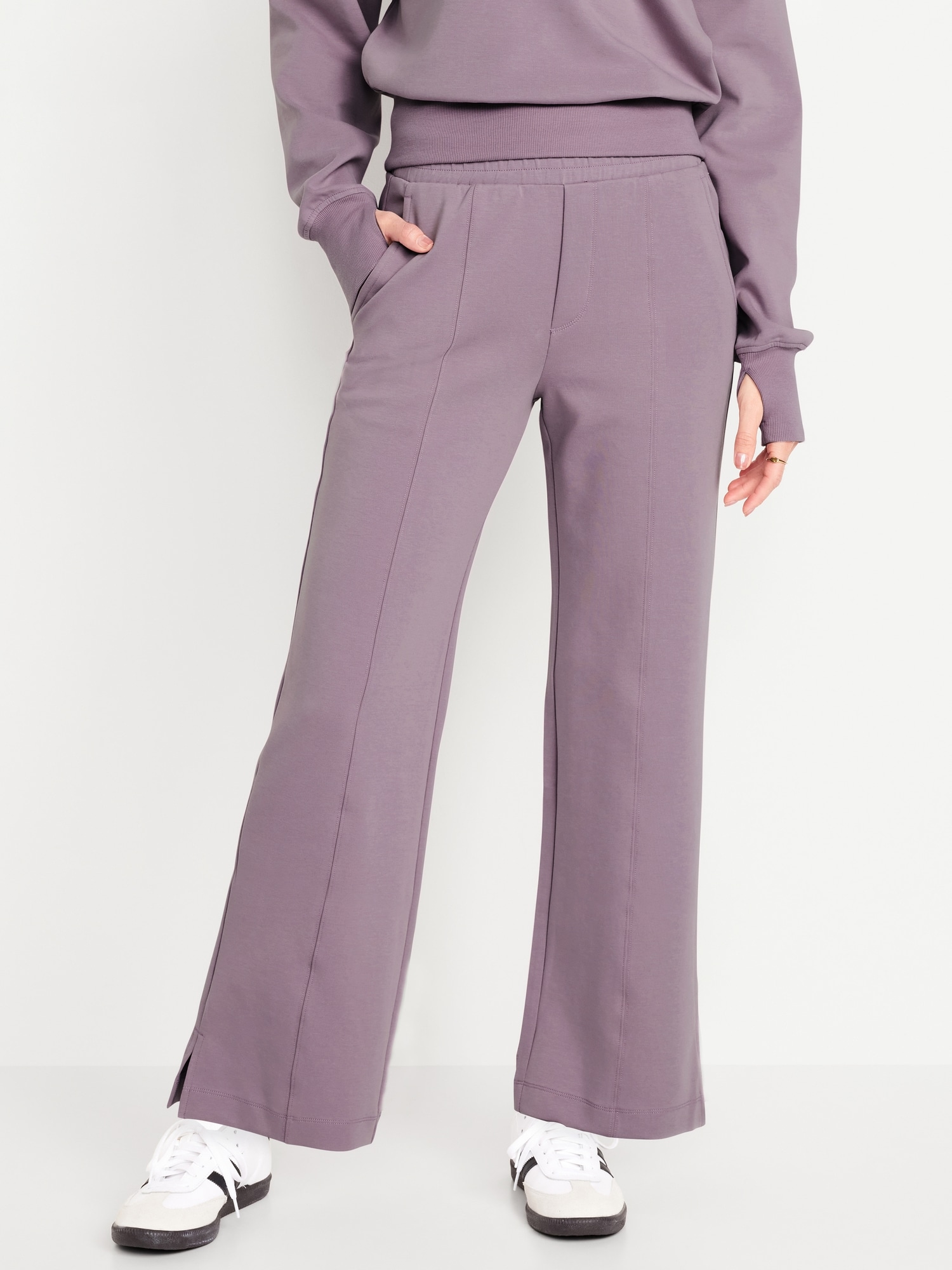 High-Waisted Dynamic Fleece Trouser Pants