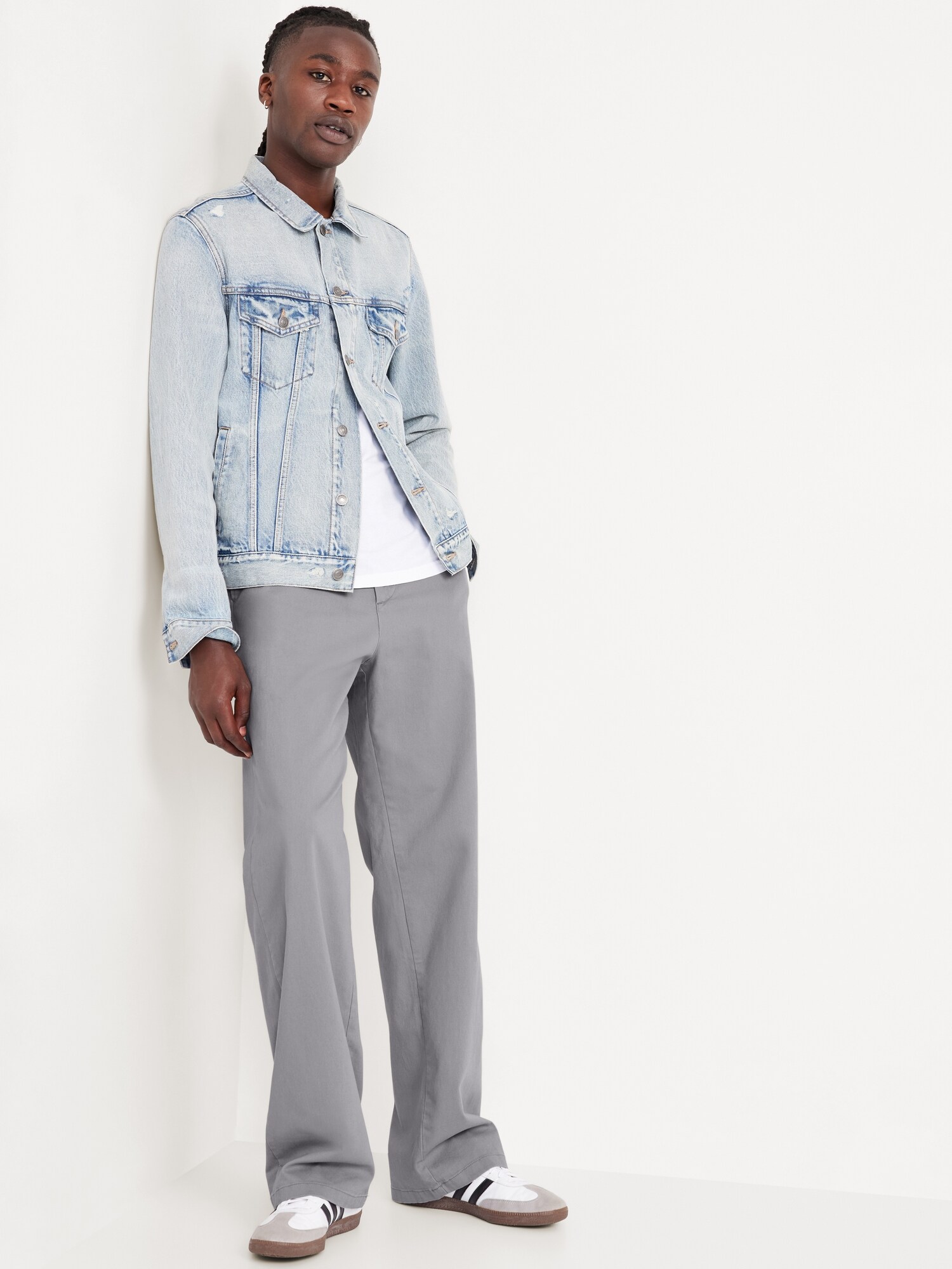 Мужские брюки Old Navy Baggy Built-In Flex Rotation Chino, цвет: Серый — фото 3