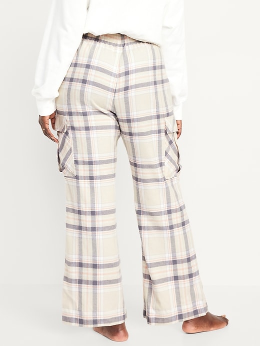 Image number 6 showing, High-Waisted Flannel Cargo Pants